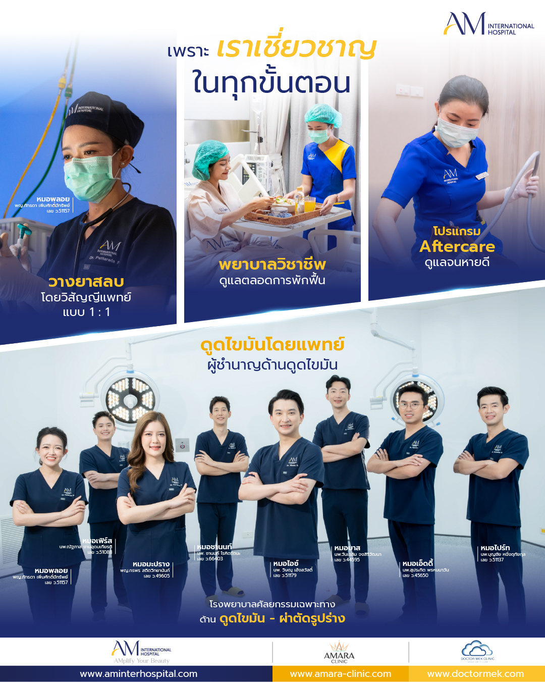 ขั้นตอนดูดไขมัน ที่ AM International Hospital
